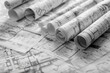 © Daria - Architectural plan and technical project drawing for sale, architect rolls and design blueprint
