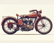 vintage motorcycle, motorcycle, classic motorcycle, generative AI illustration