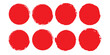 © line's vector - Red circles. Red circle in grunge style on white background. Japanese flag symbol of rising sun.