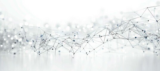 Leinwandbilder - Abstract polygonal plexus network background. Wireless digital world connection. Generative AI technology.	
