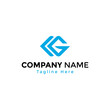 Initial letter L G logo design vector template, Minimalist geometric line accounting logo design