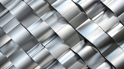 A seamless pattern of brushed aluminum sheets, light gliding across their surfaces