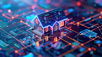 Poster -  IoT devices and connected appliances are protected by encryption and cybersecurity measures to safeguard against cyber threats and privacy breaches.