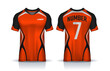 t-shirt sport design template, Soccer jersey mockup for football club. uniform front and back view.	