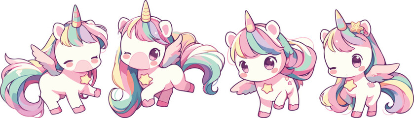 Wall Mural - unicorn clipart vector for graphic resources