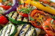 Grilled baked vegetables, healthy eating concept
