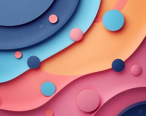 Poster - Vibrant Geometric Shapes in Vibrant Gradient Composition for Graphic Design Elements