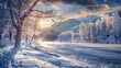 Frozen Embrace: The Icy Splendor of a Winter Landscape