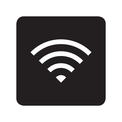 Poster - Wi Fi icon vector. Wireless internet logo design. Wifi vector icon illustration in square isolated on white background