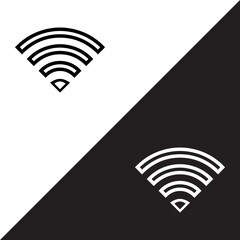 Poster - Wi Fi icon vector. Wireless sign symbol in trendy flat style. Wifi vector icon illustration isolated on white and black background
