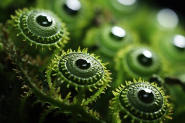 Wall Mural - Close-up of fern spores.