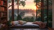 © xelilinatiq - Serene Sanctuary: Reading Nook with a View