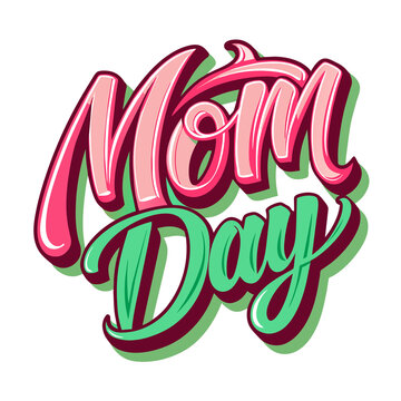 mom day text on white background