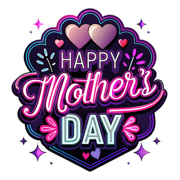 mom day text on white background