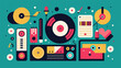 © Justlight - The endless possibilities for creativity and experimentation with vinyl from scratching and sampling to creating unique remixes making it a beloved Vector illustration