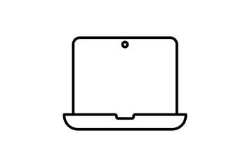 Poster - laptop computer icon. icon related to computer. suitable for web site, app, user interfaces, printable etc. line icon style. simple vector design editable