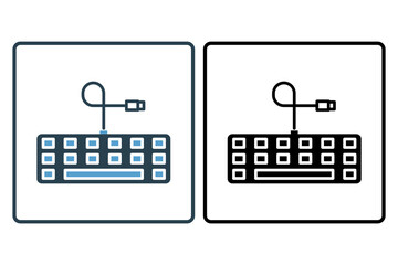 Poster - keyboard icon. icon related to computer. suitable for web site, app, user interfaces, printable etc. solid icon style. simple vector design editable