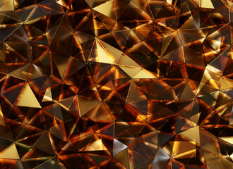 Fototapete - Luxury Abstract Realistic Crystal Texture Close Up Background 3D rendering