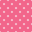 White abstract flowers or stars isolated on a pink background. Seamless pattern. Flat style. Isolated. Background for cover, textile, decor.