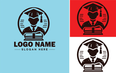 Graduation diploma icon Degree certificate Graduation certificate Diploma flat logo sign symbol editable vector