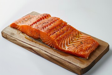 Wall Mural - Canadian cedar-planked salmon with maple glaze