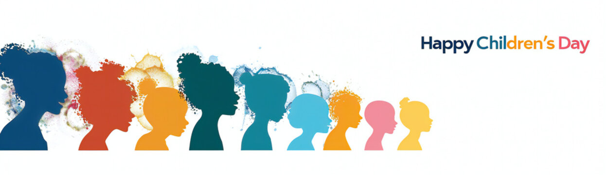 Global Celebration of Children's Day. Illustration Featuring Happy Children Enjoying Fun and Togetherness, Promoting Education and Friendship in a Colourful and Joyful Event