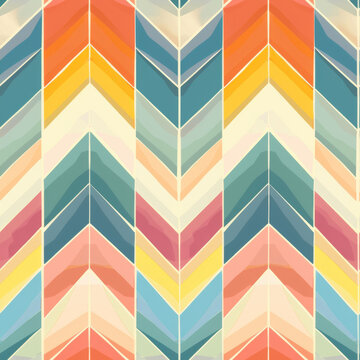 Simple chevron geometric patterns in beautiful pastel colors, repeating pattern