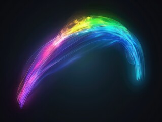  blue rainbow energy arc on black background