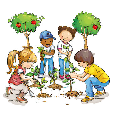 Global Celebration of Children's Day. Illustration Featuring Happy Children Enjoying Fun and Togetherness, Promoting Education and Friendship in a Colourful and Joyful Event