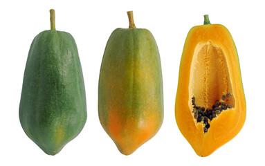 Wall Mural - Papaya or Paw paw isplated on white background