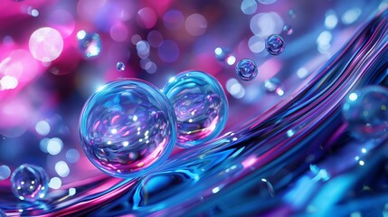 Wall Mural - gradient background with circles and waves with abstract space deep color background with deep and d