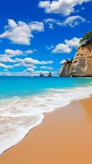 Canvas Print - Amazing beach with white sand and blue water