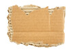 © Graphic Resources - A rectangular piece of torn brown cardboard paper, with realistic torn edges, isolated on a transparent background. This grunge-textured graphic element adds a touch of authenticity to designs