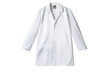 © peerasak - A white lab coat with a green logo on the sleeve. The coat is long and has pockets