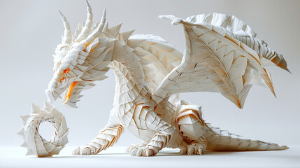 Canvas Print - white dragon