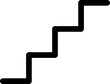 シンプルな階段のアイコン、線幅変更可能なベクターファイル