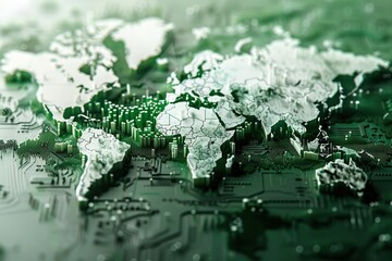 stock photo style image a digital world map