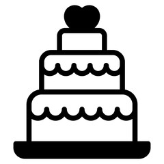 Canvas Print - cake, birthday cake icon