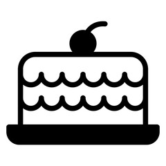 Canvas Print - cake, birthday cake icon