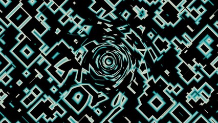 Poster - A vortex of black and white patterns swirls endlessly, creating a mesmerizing, optical illusion with a psychedelic effect.