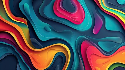 Sticker - abstract wavy, liquid background colorful gradient gradient