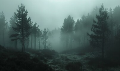  fog in the woods