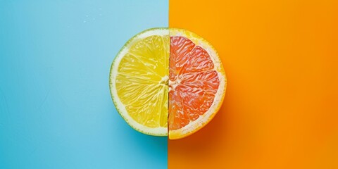 Comparison of lemon and grapefruit