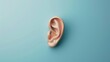 © kitidach - Minimalist design poster of an ear silhouette with a clean, modern look, ideal for hearing clinics or quiet spaces