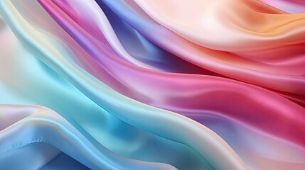 Sticker - abstract wavy, silk background colorful gradient