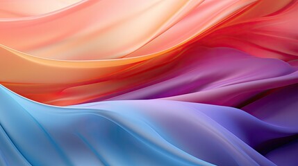 Sticker - abstract wavy, silk background colorful gradient