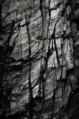 Wall Mural - Black and white rock formations