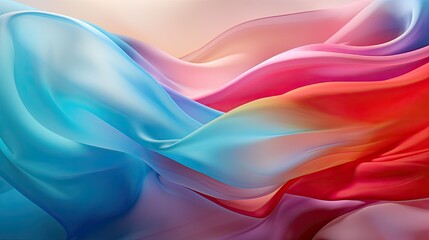 Sticker - abstract wavy, silk background colorful gradient