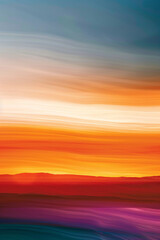 Wall Mural - abstract gradient sunset wall art with warm and cool tones. modern and tranquil vibe. vibrant sunset