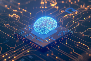 AI chip, pulsating with the potential to revolutionize our digital world